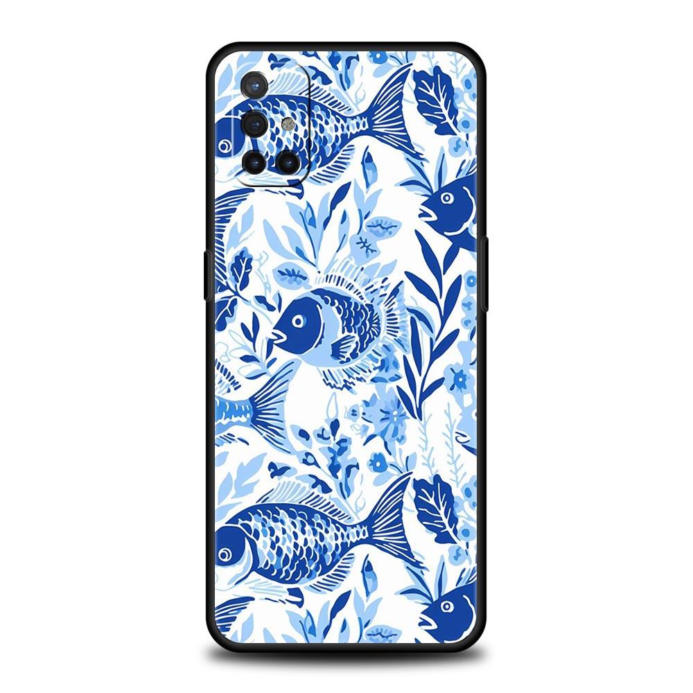 Blauer Ozeanfisch Handyhülle Für Oneplus 13R 13 12R 11 10T 10R Nord N100 N200 N10 10 9 9R 9RT CE 3 2 Z Pro 5G Weiche TPU Hülle Capas