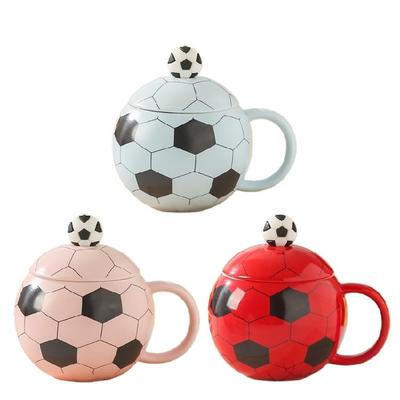 400ml Elegant Football Theme Coffee Mug 14oz Ceramic With Comfortable Handle For Trainer Easy Gripping