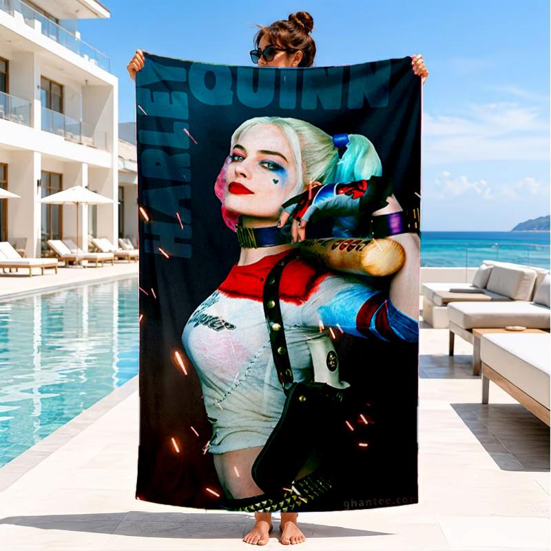 Quinn Artwork Beach Towel, Super Soft Microfiber, Perfect Gift for Her/Him, Birthday, for Pool, Beach, Travel, Decor Beach Party