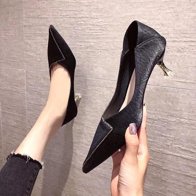 Fashion With Medium Heels Pointed Toe Stilito Office Shoes for Woman 2024 Women's Summer Footwear Chic and Elegant Vacation Lastest A E