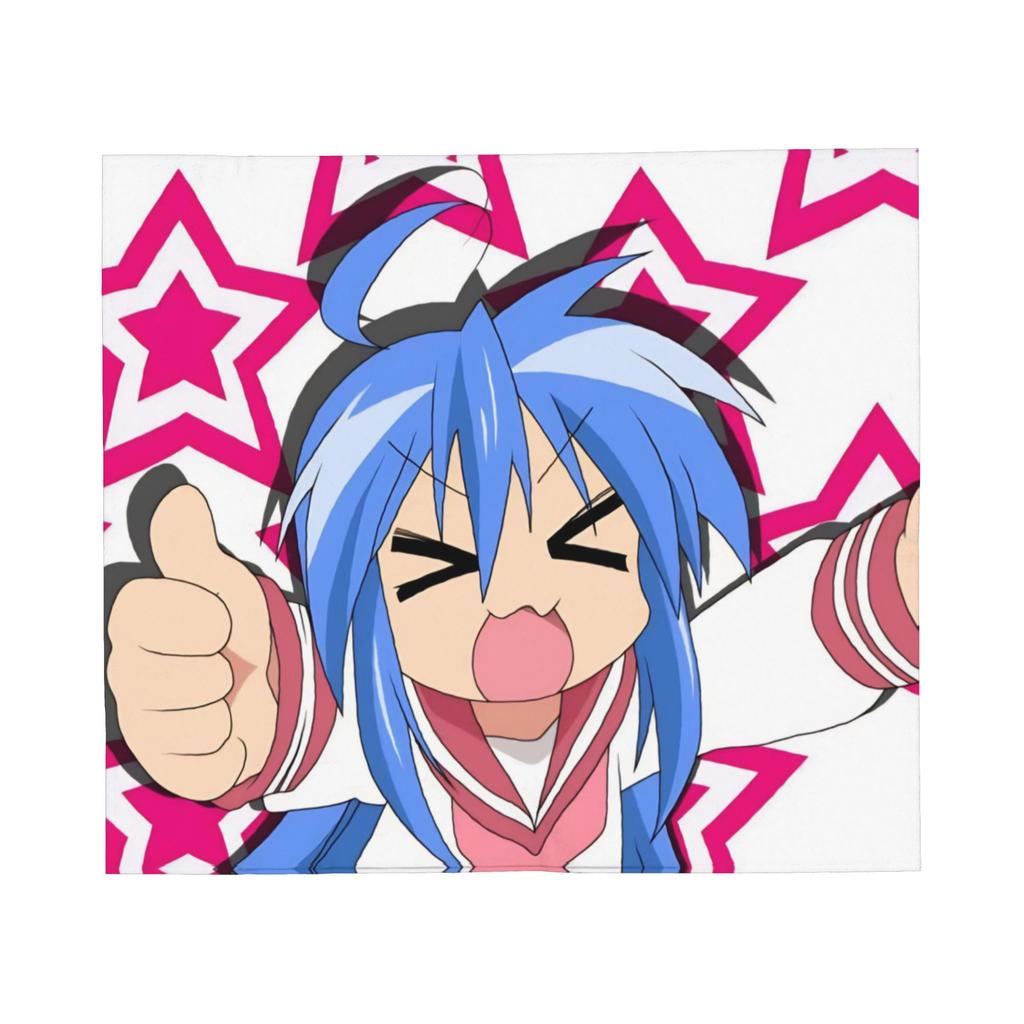 Anime Lucky Star Blanket Fuzzy Funny Warm Throw Blankets for Home Decoration