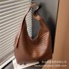Retro Woven Bag Women's Large Capacity 2025 New Autumn and Winter Shoulder Messenger Child and Mother Bag Casual Commuter Tote Bag