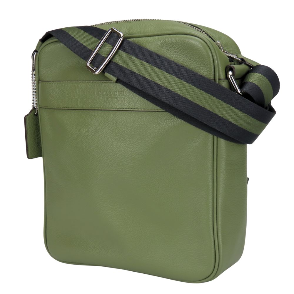 Used COACH Shoulder Bag F54782 leather khaki Diagonally hung