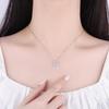 Pear-Shaped Moissanite Pendant Necklace in White Gold - 1 Carat, Luxury Women's Jewelry.