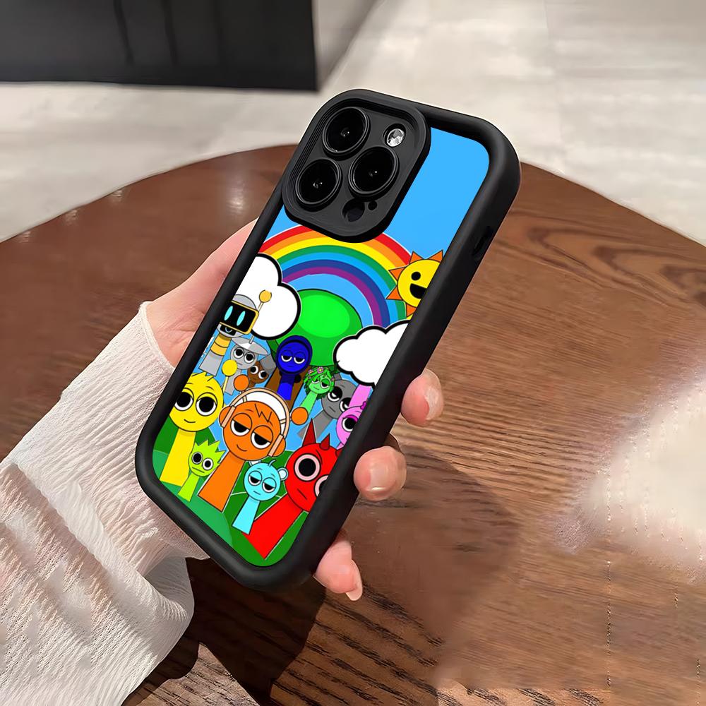 Cartoon Game Sprunki Phone Case For IPhone 17 Pro Max 15 Pro 16 14 Plus 12 13 Mini 11 Pro Shockproof Soft Cover