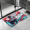 Anime C-Chainsaw Man Floor Mat Diatomite Bath Mat, Quick Dry Absorbent Non-Slip Door Mat