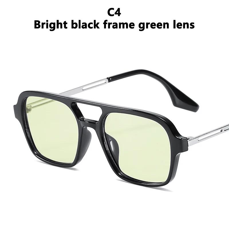 

Vintage Oversize Square Sunglasses Women Luxury Big Metal Frame Women Sun Glasses Black Fashion Gradient Female Glasses SHOW AS PICTURE