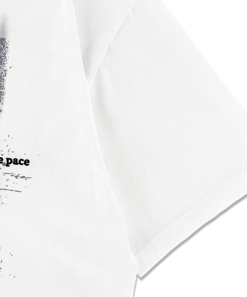 Eonoideu Grunge Painting Graphic Short Sleeve Lq2Tu302_White
