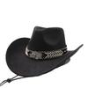 Popular European and American classic suede western cowboy hat, men's and women's fashion big-brimmed top hat shading