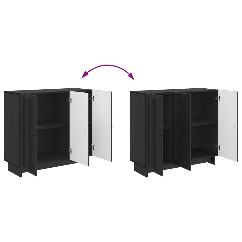 Sideboard Black 89 x 34.5 x 80 cm Particleboard