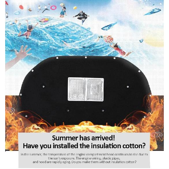 Car Engine Sound Hood For VW Polo MK5 Accessories Volkswagen Polo Vivo Ameo 2009~2017 Front Heat ulation Cotton Fireproof Mat