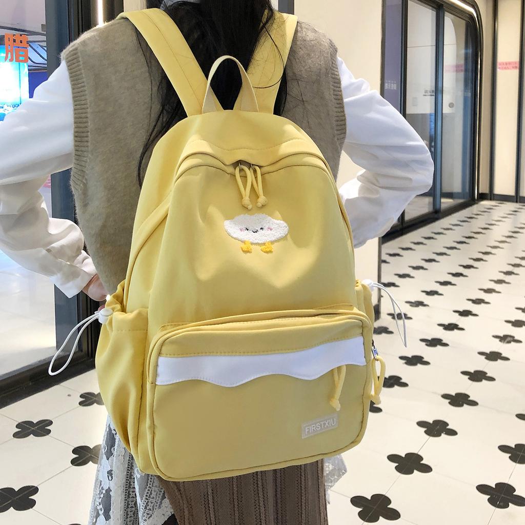 Schoolbag cute ins cartoon soft cute schoolbag female light student versatile class backpack cute college style backpack