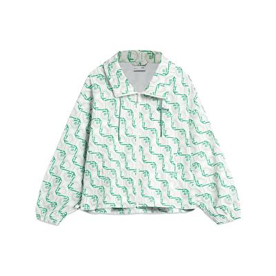 Série Culture Chinoise Coupe-vent Sportif Imprimé Intégral Vêtements d'Extérieur Femme Vert Jade-Glace AFDT376-3