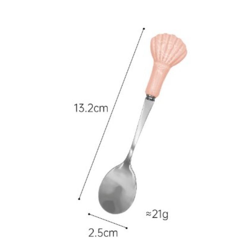 Stainless Steel Fruit Shaped Coffee Spoons Fruit Dessert Spoon Fork Candy Tea Spoon Drink Tableware Kitchen Supplies