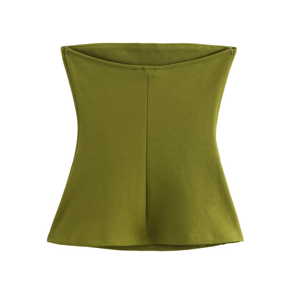 Spring 2025 Women's Fashion: Slim Fit Simple Tube Vest Top