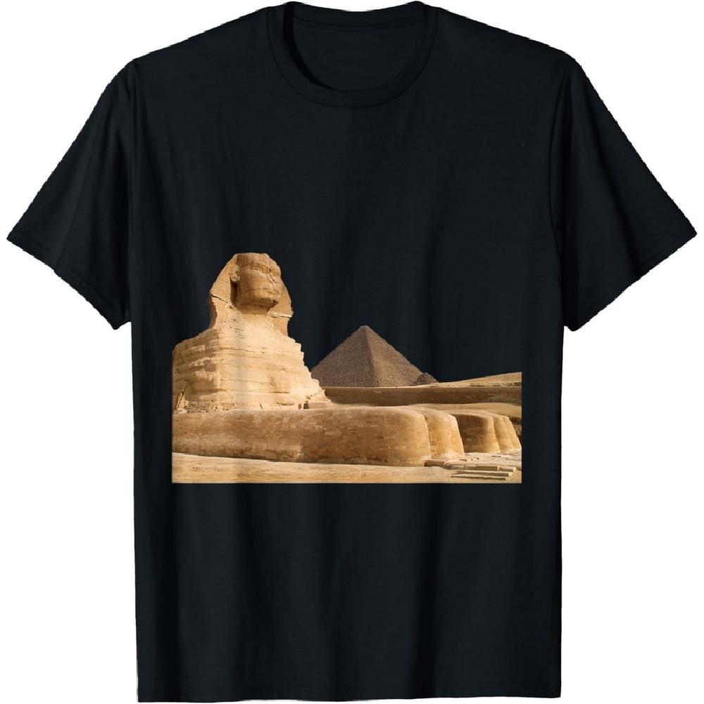 Great Sphinx of Giza and the Egyptian pyramids T-Shirt T-Shirt XXXXXL чёрный