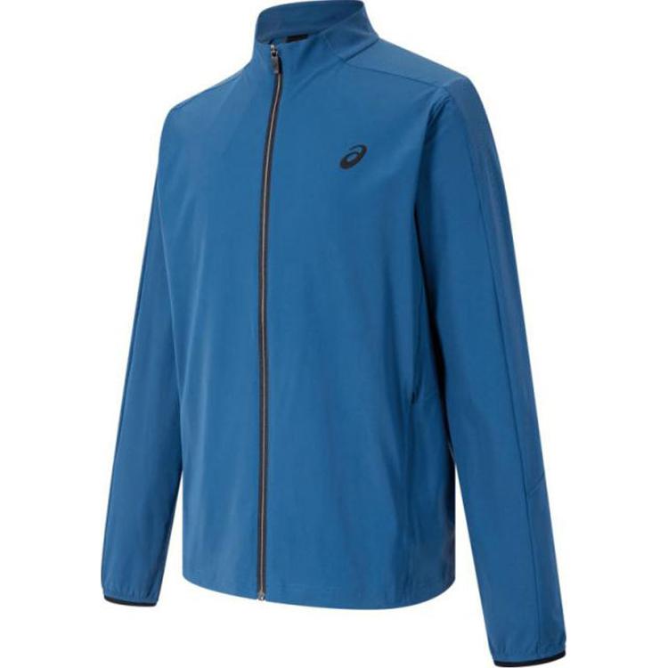

Asics Logo Sports Casual Long Sleeve Jacket Men Jackets Blue 2031E854-400 XL