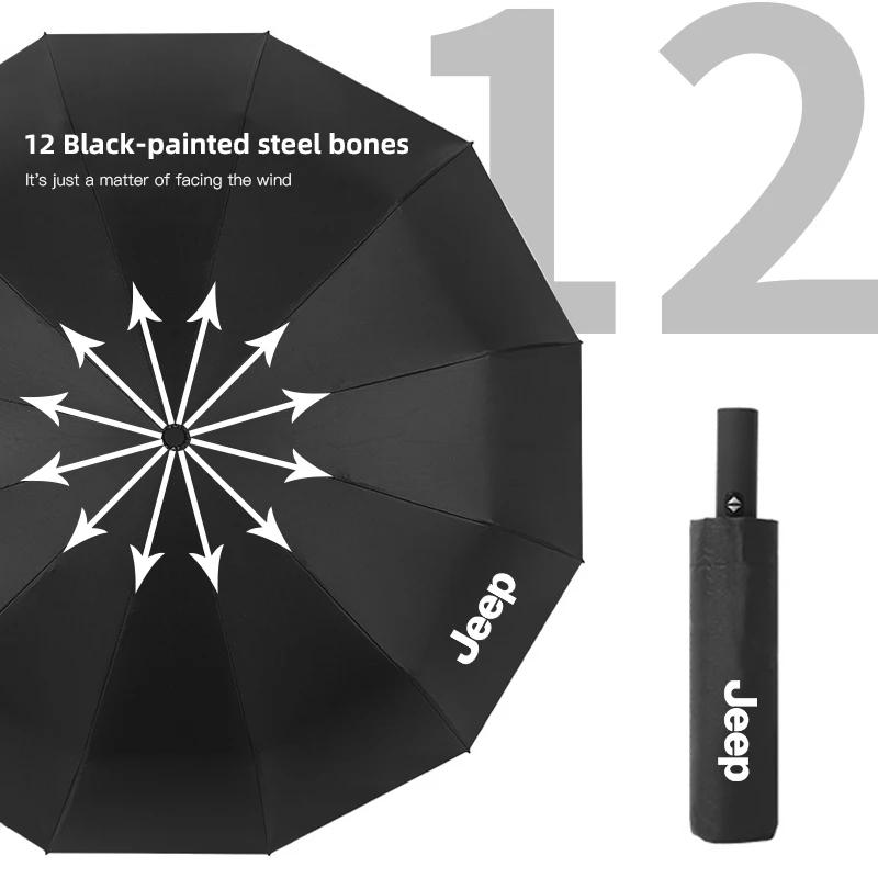 Per Auto Jeep Ombrello Portatile Automatico Retrattile Pieghevole Per Jeep Grand Cherokee Wrangler JK Gladiator Compass Renegade P