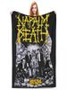 Napalm Death Black Metal Band Merch Throw Fleece Blanket Cozy Warm for Travel Plush Thin Quilted Blanket
