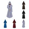 Halloween Monk Death Hooded Robes Priest Cloak Cosplay Costume Party Medieval