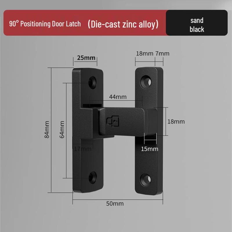 

Punch-Free Slide Bolt Latch for Bathroom and Indoor Doors