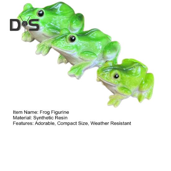 3 szt. Miniaturowe figurki żab, dekoracje roślin, realistycznie wyglądające, odporne na warunki atmosferyczne, urocze statuetki żab, dekoracja ogrodu