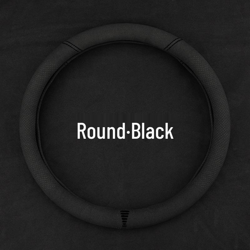 Suede & Genuine Leather Steering Wheel Cover for 9th & 10th Gen Accord - Ultra-Thin, All-Season