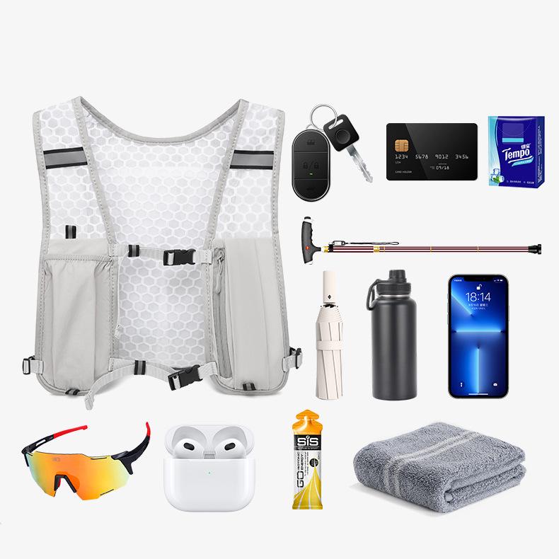 Gilet Leggero per Sport all'Aperto: Zaino da Arrampicata, Corsa, Ciclismo ed Escursionismo con Tasca per Telefono e Portaborraccia