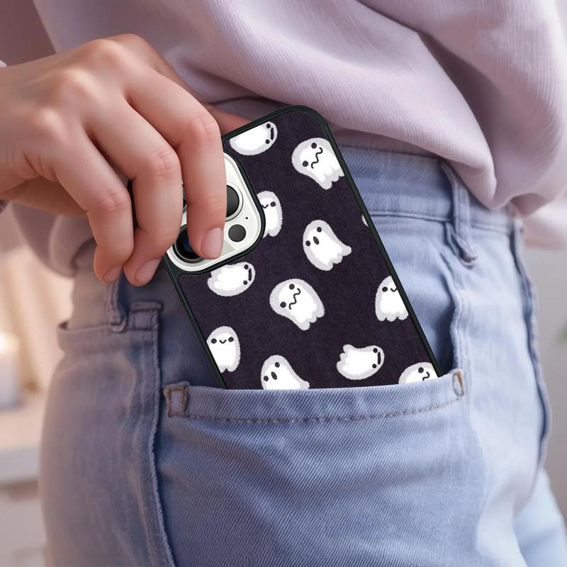 Ghost Cute Horror Phone Case For iPhone 17 Air 15 16e 14 13 Pro Max Coque 12 11 Pro Max PLUS Cover