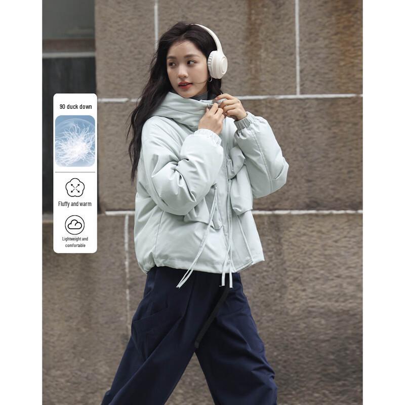 Demana Youthful Durable Women's Hooded Down Jacket