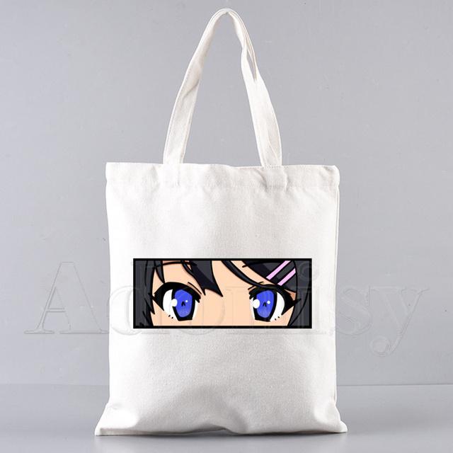 Bunny Girl Senpai Sakurajima Mai Shopper Bags Shopping Bag Tote Bag Skulderveske Lerretsvesker College Håndveske med stor kapasitet