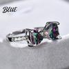Knitted Ring Women Bow Colorful Cubic Zirconia Multi-faced Cutting Wedding