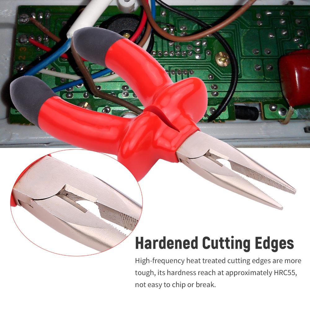 6-Inch Length Needle Nose Pliers Flat Sharp Jaw Jewelry Making Pliers  Precise Wire Handling