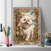 Maltese Pattern  3pcs 100% Round Full Drill 5D DIY Diamond Painting Embroidery Cross Stitch Rhinestone Décor
