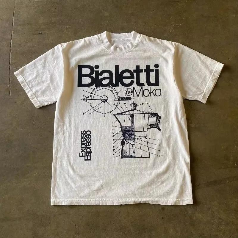 

Vintage Bialetti 3D Printed Men s T-Shirt Casual O-Neck Short Sleeve Women‘s Streetwear Tee Oversize High Quality Tees Tops M