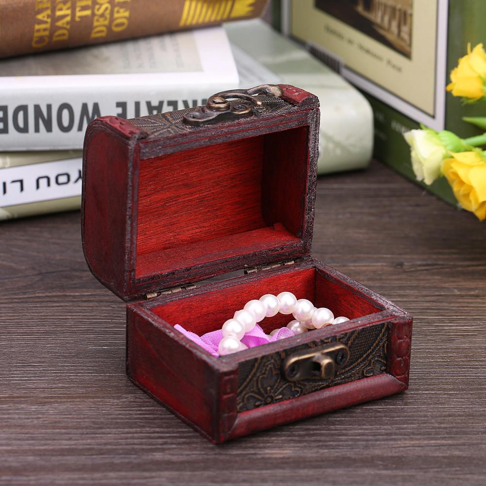 Classical Wooden Jewelry Necklace Bracelet Storage Box Chest Case Holder Organizer