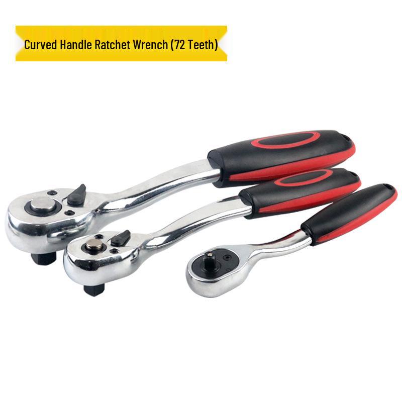Fly Ratchet Wrench Set: Large, Medium, Small - 24T Straight, 72T Bent, Quick Release, Reversible, Auto Repair Tools