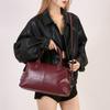Boston Bag Unisex Faux Leather Large Capacity Shoulder Crossbody Daily Wear