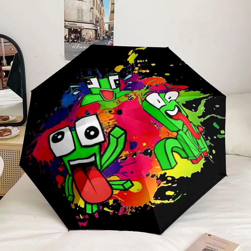 Colorful Game Friends Umbrella 8-Frame for Travel, Camping, Casual Lightweight Portable Umbrella, Essential for Every Family Holidays Gift