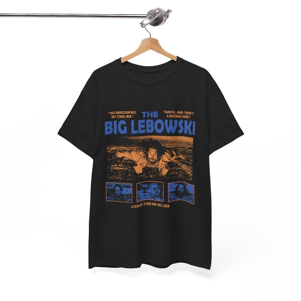 Maglietta The Big Lebowski, The Dude Walter Donny Coen Brothers Tee, Abide 1998