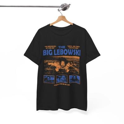 The Big Lebowski T-Shirt, The Dude Walter Donny Coen Brothers Tee, Abide 1998