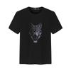 Septwolves Men's Summer Cool Big Wolf Head Print Short-Sleeve T-Shirt