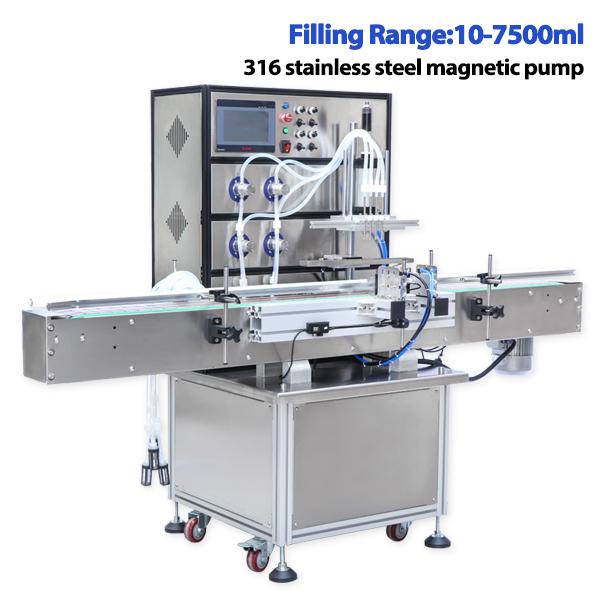 ZONESUN ZS-VTMP80C Automatic Magnetic Pump Filling Machine For Aerosol Soda Bottled Packing Bottle water wine Drink Perfume
