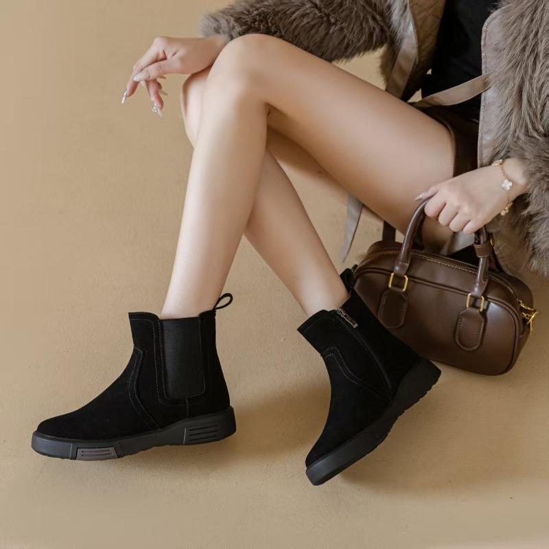 New Autumn and Winter Shoes: Retro Ankle Boots, Women's Versatile Thickened Boots, Leather Boots