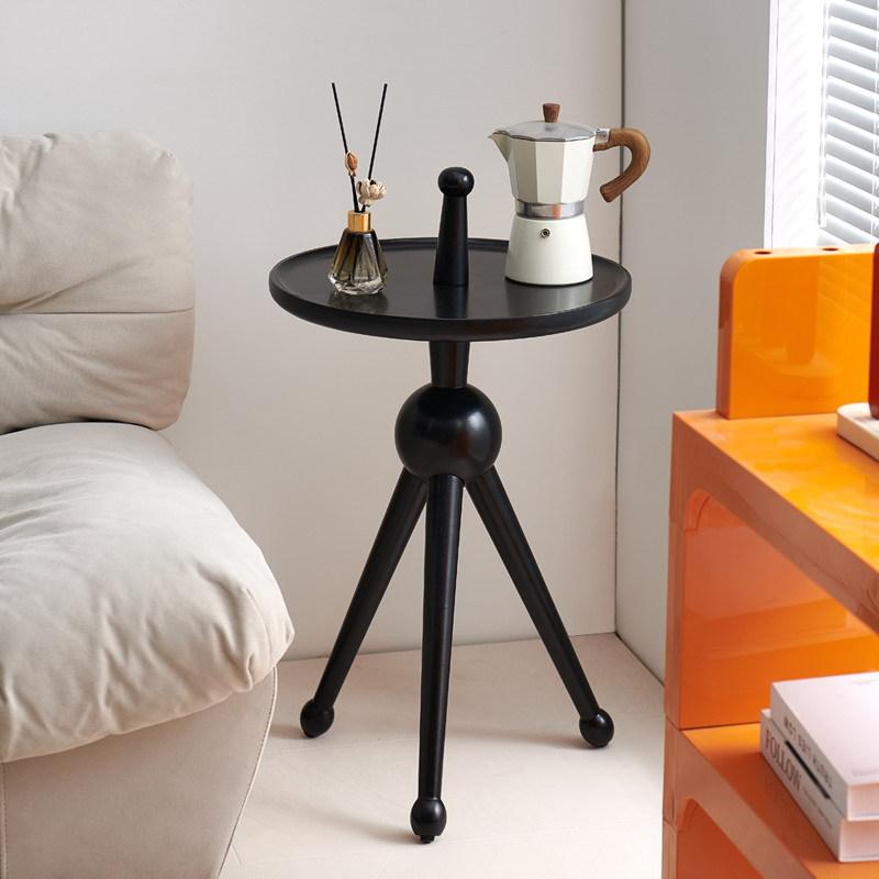 Solid Wood Coffee Table Living Room Sofa Small Side Table Modern Balcony Round Desks Nordic Simple Home Decoration Furniture
