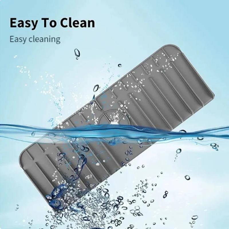 Silicone Drain Pad Multifunctional Sink Faucet Kitchen Drain Pad Thickened 37cm Splash Proof Pad