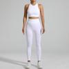 European & American Seamless Ribbed Yoga Suit: High-Intensity Running Fitness Vest & Bra Set
