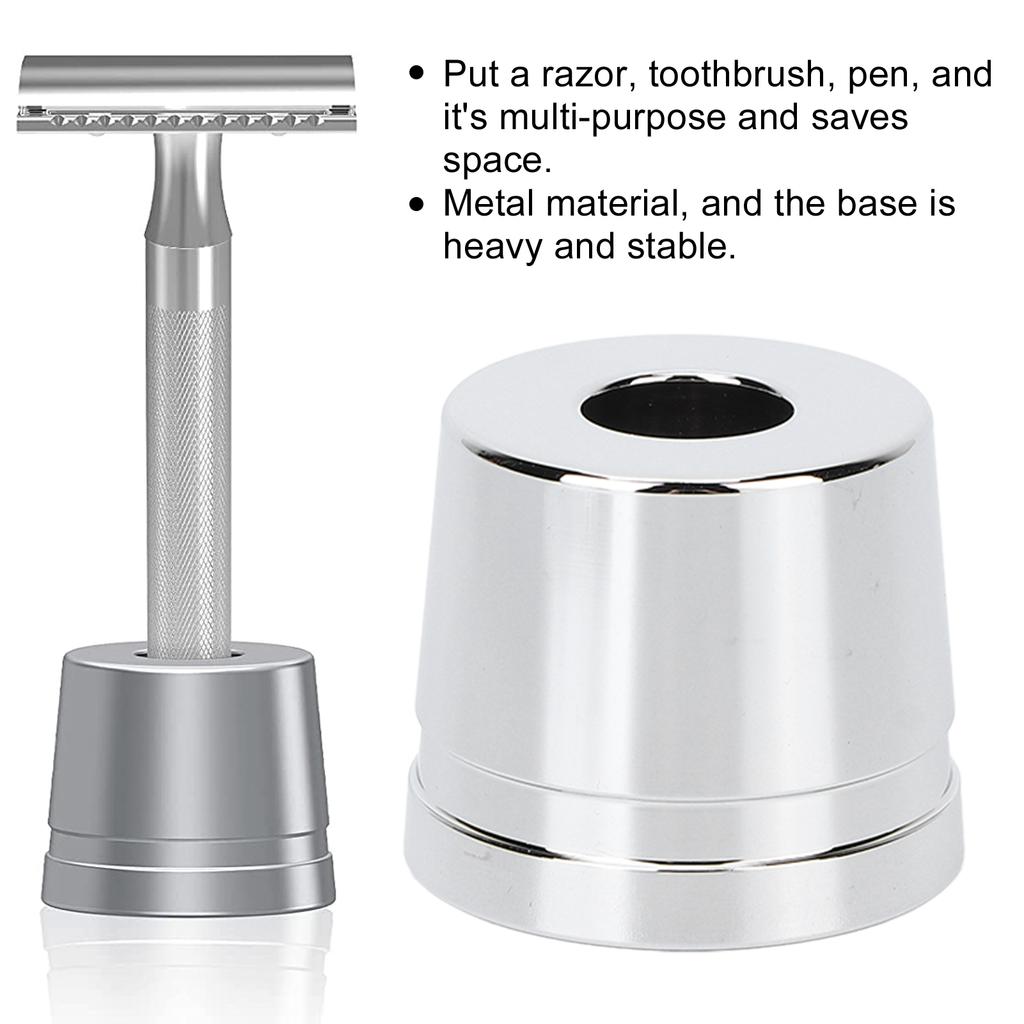 Safety Razor Base Holder Wide Opening Alloy Universal Men Shaving Brush Drying Stand