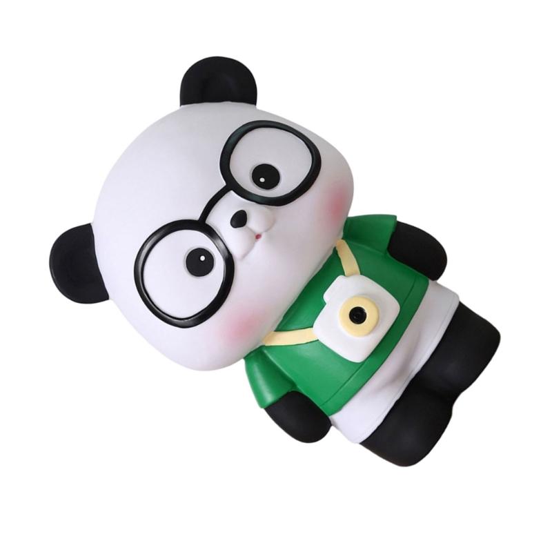 Money Container Versatile Coin Holder Lovely Panda Shaped Money Holder Piggy Banks Savings Jar for Animal Lovers X3UC
