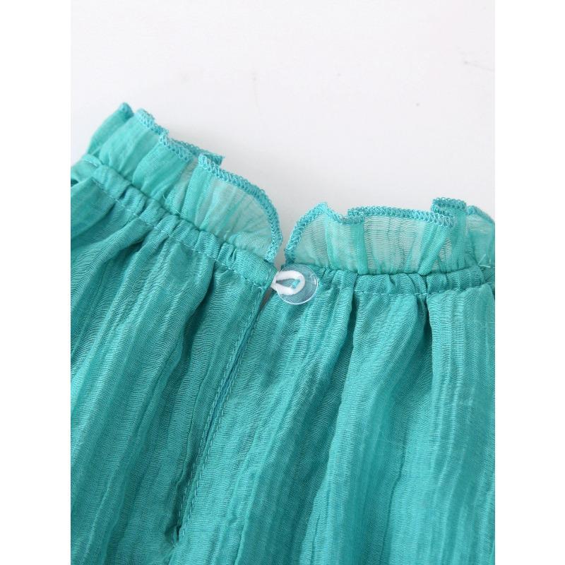 Summer Girl's Dress Solid Color Retro Style Sleeveless Fashion Princess Dress Casual Dresses Girls